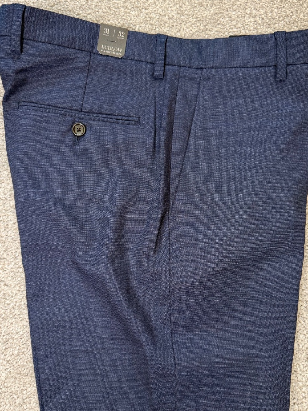 J Crew Ludlow Classic Stretch Wool Pants 31x32 NWT - Picture 4 of 13